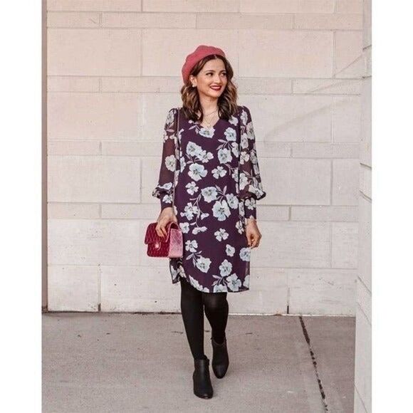 Cabi 4018 Ellery Dress Blue Floral Medium NWT - Picture 3 of 7